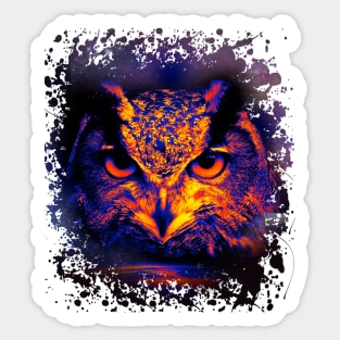 Cosmic Bright owl- animal guide Sticker